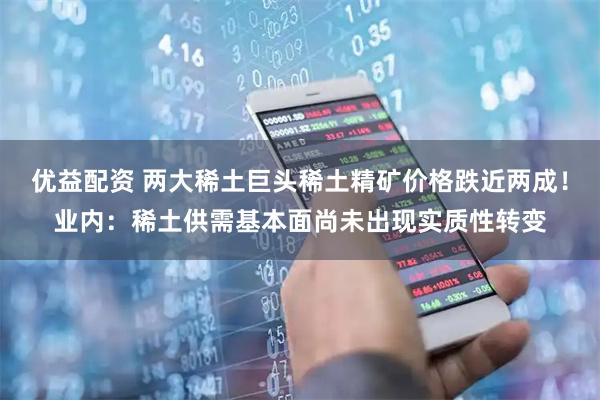 优益配资 两大稀土巨头稀土精矿价格跌近两成！业内：稀土供需基本面尚未出现实质性转变